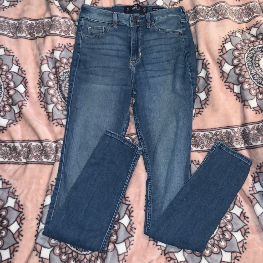 high rise super skinny hollister jeans